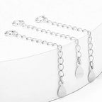 ALEXCRAFT Sterling Silver Bracelet Extender Necklace Extension Chains for Jewelry Making(2 inch) - color: B-White Gold（2 inch）
