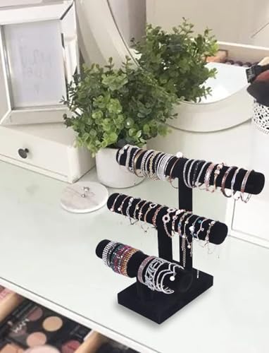 Bracelet Holder Stand,Bracelet Organizer Display for Selling,Bangle Organizer for Women,Watch Storage Holder for Men,Jewelry Business Supplies (Style 2 （Black 3 Tier ）) - style: Style 2 （Black 3 Tier ）