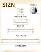 MKCYD Necklace Extender and Magnetic Necklace Clasp, Magnetic Clasps for Bracelet Extenders Gold Chain Extension for Jewelry Repair Kit - color: 14Pcs Gold
