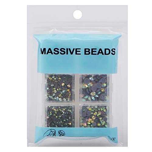4000pcs Hot Fix Round Crystals Gems Glass Stones Hotfix Flat Back Rhinestones (Crystal AB) - color: Crystal AB, size: 4000 Count (Pack of 1)