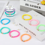 JIASHUYEYE Preppy Bracelets for Teen Girls - Stackable Boho Surfer Friendship Bracelets Set for Little Girls & Women - style: 9Pcs - Smiley Face A
