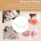 Lightweight Magnetic Necklace Clasps – 12 Pack Strong-Magnetic Lobster Clasp Extenders, Gold & Silver Jewelry Closures for Quick On/Off and Comfortable Everyday Wear - color: Gold, Silver