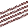 500pcs Czech Faceted Rondelle Crystal Glass Loose Beads 4mm Small Tiny Spacer Bulk Burgundy Red for DIY Craft Jewelry Making CCR411 - color: Burgundy, size: 4mm (0.16") - 500pcs
