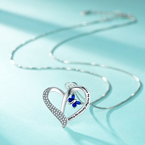 Forever Connected Mother & Son Necklace – Heart Pendant Gift for Mom, Sterling Silver Jewelry for Mother's Day or Birthday - style: Mom F