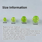 850pcs Acrylic Round Faceted Beads 6mm 8mm 10mm 12mm Faceted Round Spacer Beads for Bracelets Necklace Earring DIY Jewelry Making Craft(Light Green) - color: Light Green
