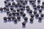 Rondelle Beads for Jewelry Making 5x8mm Natural Stone Beads 1 Strand 15.5inch Lentil Spacer Beads Rondelle Gemstone Bead Semi-Precious Stone Bead for Bracelet Necklace CraftsLava Stone - color: Lava stone Beads