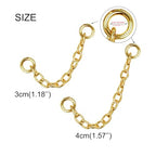4Pcs Gold Earrings Connector Chains Set for Women, Convertible Dangle Chain for Double Piercings 50mm - color: gold 30mm and 40mm