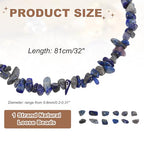 MECCANIXITY 220 Pcs Natural Drilled Lapis Lazuli Gemstone Chips Bulk 5mm to 8mm Dia. Irregular Tumbled Crystal Chip Beads for Jewelry Making Craft Supplies (Dark Blue) - color: Lapis Lazuli, size: 5-8mm