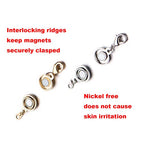 Zpsolution Locking Magnetic Clasps for Jewelry Necklaces Bracelets - Light and Small Keep the Clasp in Back - color: 4 Gold and 4 Silver