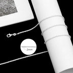 925 Sterling Silver Chain Necklace for Women 16-24 Inch Silver Jewelry Gift - size: 16 Inch, style: Diamond Chain