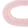 6 Strands Transparent Faceted Glass Beads 3/4/6/8mm Crystal Rondelle Glass Loose Spacer Beads for DIY Bracelet Necklace Wristband Keychain Jewelry Craft Making 2.3~8x2~6mm, Pink - color: 3/4/6/8mm-Pink