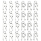 PATIKIL Letter Charm, 50pcs Alphabet Initial Pendant Charm Bulk DIY for Jewelry Making Bracelets Earrings Necklace - style: R