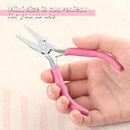 5-Inch Mini Jewelry Pliers - Duckbill with Spring, Smooth Jaws for Jewelry Making, Wire Bending & DIY Hand Tools - style: Flat Nose Pliers