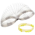 PH PandaHall Steel Memory Wire for Bracelet Making, 100 Loops Strong Jewellery Wire Sliver Beading Wire for DIY Bracelet Craft Jewellery Making,Wire: 0.6mmx6cm, 24 Gauge