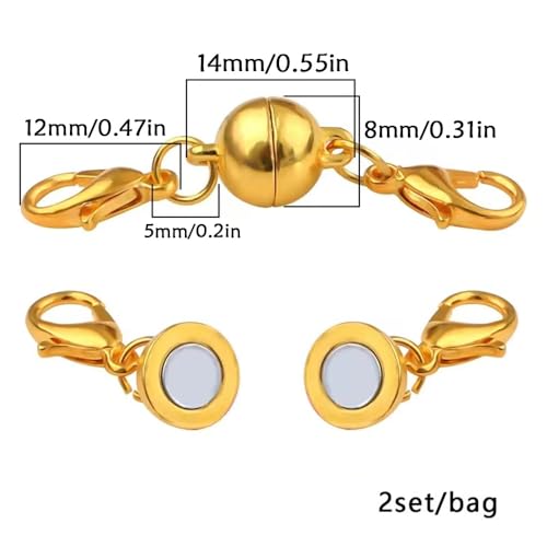 925 Silver Double Lobster Magnetic Necklace Clasps, Magnetic Necklace Clasps and Closures, Double Lobster Clasp Magnetic Jewelry Clasps for Necklaces (3pcs Silver) - color: 3pcs silver