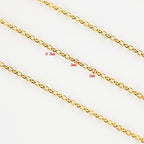 UMAOKANG 33 Feet Gold Plated Chains for Jewelry Making Flat Cable Chain Link Spool DIY Craft Earring Bracelet Necklace Chain Bulk with Lobster Clasps Jump Rings Pinch Clip Clasp - color: Gold Cross