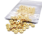 INSPIRELLE 100pcs Heishi Beads 6mm Long-Lasting Disc Brass Rondelle Spacer Beads Yellow Gold Plated Flat Round Shape Jewelry Metal Spacers for Bracelet Necklace Jewelry Making - color: Yellow Gold, size: 6mm