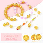TOAOB 100pcs 8mm Gold Plated Filigree Hollow Ball Beads Round Metal Loose Spacer Beads for DIY Crafts Bracelets Necklaces Earrings Jewelry Making - color: Gold, size: 8mm