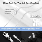1.5mm 2mm Rope Chain 925 Sterling Silver Chain Necklace for Women, Sturdy Durable Women's Chains Necklace, 16 18 20 22 24 26 Inch - color: 2.0mm Silver, size: 18 Inches (Women's Average Length)