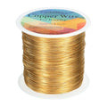 HARFINGTON Wire 328ft Length 26 Gauge Copper Craft Jewelry Wrapping Wire Tarnish Resistant Beading for Jewelry Making Supplies Crafting, Bright Gold - color: Bright Gold