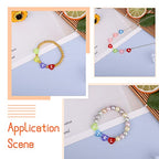 Cheriswelry 100pcs White Letter Transparent Acrylic Heart Alphabet Beads Mixed Pony Crystal Loose Spacer Love Heart Beads 10.5x11.5mm for DIY Craft Earring Bracelet Necklace Keychains Jewelry Making - color: Mixed Color Crystal Letter Beads