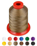 1000 Meters FIVEIZERO Extra Strong Upholstery Thread,Khaki Bonded Nylon Thread for Denim Leather,Craft,Machine,DIY and Home (1 Pack) CJ - color: Khaki