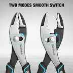 DURATECH 8 Inch Slip Joint Pliers, Pliers Tool with Comfortable TPR Handle, High Carbon Steel, Strong Sharp Teeth, Pliers for Tightening, Loosening and Gripping Nuts and Bolts (Pack of 2) - size: 8 Inch (Pack of 2)