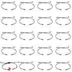 UNICRAFTALE about 30Pcs Waxed Polyester Cord Bracelets Semi Finished Bracelet Black Adjustable Bracelet Knot Rope Handmade Friendship Bracelet Braid String Bracelets for Jewelry Making DIY 31.4mm Long - size: 31.4cm