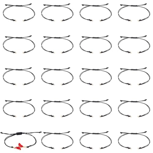 UNICRAFTALE about 30Pcs Waxed Polyester Cord Bracelets Semi Finished Bracelet Black Adjustable Bracelet Knot Rope Handmade Friendship Bracelet Braid String Bracelets for Jewelry Making DIY 31.4mm Long - size: 31.4cm