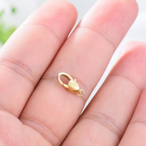 14K Gold Jewelry Clasp Necklace Extender Clasp Bracelet Extension Connector for DIY Necklace Bracelet Anklet Jewelry Making (Style 10) - size: Style 10-Yellow