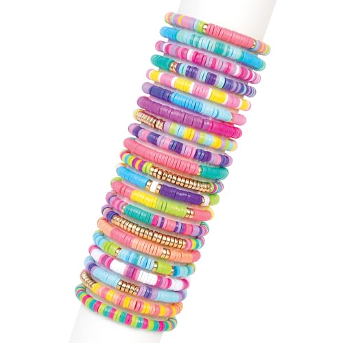 Make It Real: Swift Clicks - Heishi Bracelet Maker - 2047pc, DIY Jewelry Craft Kit, Design & Make 23 Bead Bracelets, Rotate-Click-Wear, Girls Kids 8+ - style: Swift Clicks