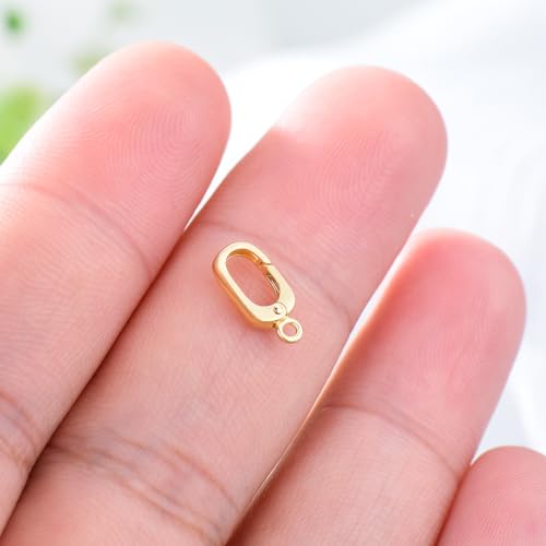 14K Gold Jewelry Clasp Necklace Extender Clasp Bracelet Extension Connector for DIY Necklace Bracelet Anklet Jewelry Making (Style 13) - size: Style 13-Yellow