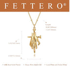 Fettero Dainty Gold Necklace for Women - 14K Gold Plated Hand Pendant Neckalces Gifts for Friends Hand Sign Language Trendy Charm Gesture Necklace Jewelry Gift - style: Nail