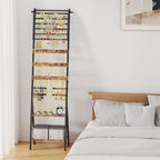 Jewelry Organizer Stand, Jewelry Floor Stand, Floor Jewelry Stand with Necklace Holder Earring Organizer, Standing Jewelry Organizer for Watches, Rings, Bangle