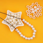 FM FM42 500g/290pcs 16mm Pearls with 6mm Big Hole Ivory Simulated Pearl Beads for Crafts - color: 16mm Pearls with 6mm Hole, 500g/290pcs