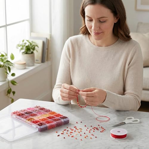 ZHIYUXI 7500Pcs Black Glass Seed Beads Kit for Jewelry Making with Bugle Tube Bead 24 Colors Waist Embroidery Beads for DIY Bracelet Necklace Making Craft Beading Kit - color: F-Black