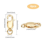 SUNNYCLUE 1 Box 4Pcs Real 1/20 14K Gold-Filled Lobster Claw Clasp with Open Jump Ring 10mm Lobster Clasps Bead Jewellery Findings for Beginners DIY Necklace Jewelry Making Crafts Supplies, Golden - size: 0.55in