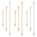 Mabor 9Pcs Necklace Extender, Jewelry Extenders for Necklaces, Rose Gold Stainless Steel Jewelry Chain Extenders for Necklace Bracelet Anklet (Gold, Silver, Rose Gold, 5.9inch/3.9inch/2inch)