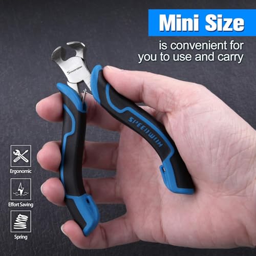 SPEEDWOX 4-Inch Mini End Cutting Pliers for Jewelry Making Mini End Nippers Cutters Pliers Jewelry Plier Nail Puller Plier Nail Remover Tool Staple Puller for Zipper Install Stops Repair - style: End Cutting Pliers