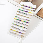 12pcs Halloween Heishi Beaded Bracelets for Women-Spooky Ghost & Pumpkin Party Favors Boho Stackable Polymer Clay Bead- Stretch Friendship Bracelet Set - style: Mardi Gras 1