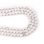 8mm Natural Howlite Gemstone Faceted Clovers Beads Four-Leaf Spacer Loose Beads for DIY Jewelry Making Beads - color: Howlite