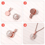 Psyqtsuary 100 pcs Bails for Jewelry Making Silver on Flat Pad Bails Round Pendants Charms Connector Hanger Glue On Pendant Bail Jewelry Bail - color: Rose Gold