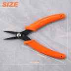 5-Inch Long Nose Pliers Specialty Pointed Nose Tweezer Nose Pliers 1mm Diameter Tip Mini Needle Nose Chain Nose Pliers Flat Smooth Jaw Precision Pliers Jewellery Making Tool - style: Long Nose Pliers