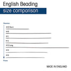 The Beadsmith English Beading Needles, Size 12, 4 Needles per Card, Made in England, Use for Loom Weaving Beadwork, Off-Loom Stitching and Jewelry Making with Seed Beads