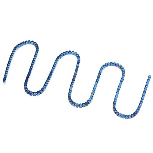 AD Beads Natural Hematite Gemstone Faceted Square Cube Loose Beads 16" 2x2mm 4x4mm (2x2mm, Metallic Blue) - color: Metallic Blue, size: 2x2mm