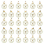 PATIKIL Pearl Charm, 100pcs Pearl Beads Faux Pearl Pendant Charm DIY for Jewelry Making Bracelets Earrings Necklace Crafts - color: Golden Beige, size: 10mm