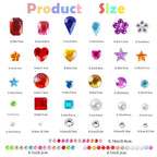 3500pcs Gem Stickers Jewels for Crafts，12 Sheets Rhinestone Stickers for DIY Craft，Stick on Gems Rhinestones for Crafts, Kids Art Supplies (Self-Adhesive Sparkle Jewels)