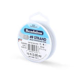 Beadalon 49 Strand Stainless Steel Bead Stringing Wire, .018 in / 0.46 mm, Satin Silver,10 ft / 3.1 m - color: Satin Silver, style: .018 in / 0.46 mm, 10 ft / 3.1 m