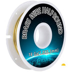 18 Gauge Brass Wire Half Round 1.02x0.51mm - 3.0 oz 75 Feet Jewelry Making, DIY Craft Metal Wire - color: 18 Gauge 1.0*0.5 mm, size: 3 oz brass wire