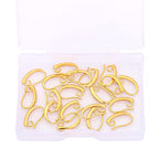 BEADIA 18K Gold Plated Earring Hooks 9x14mm 20pcs for Jewelry Making Findings - size: Hooks 9x14mm
